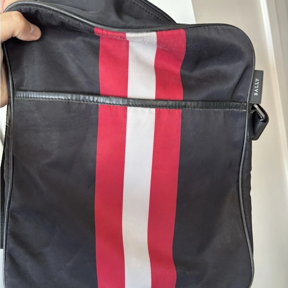 Bally women’s Men's unisex Black and Red Messenger Bag